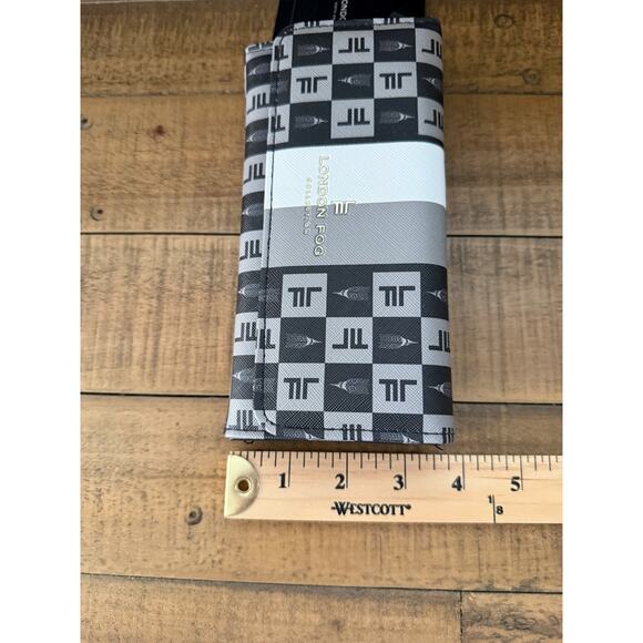 London Fog Wallet Women's Lara Signature Flap Checkered Faux Leather New - Picture 8 of 8